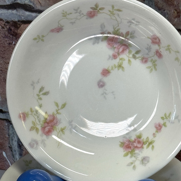Set of 5 Vtg 1930s Theodore Haviland Touraine Berry Sauce Bowls 5" Shabby Chic - Picture 2 of 5